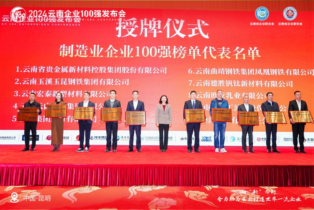 乐发Vll官网集团登榜2024云南企业100强、云南制造业100强_乐发Vll官网新闻_云南乐发Vll官网动力集团有限公司